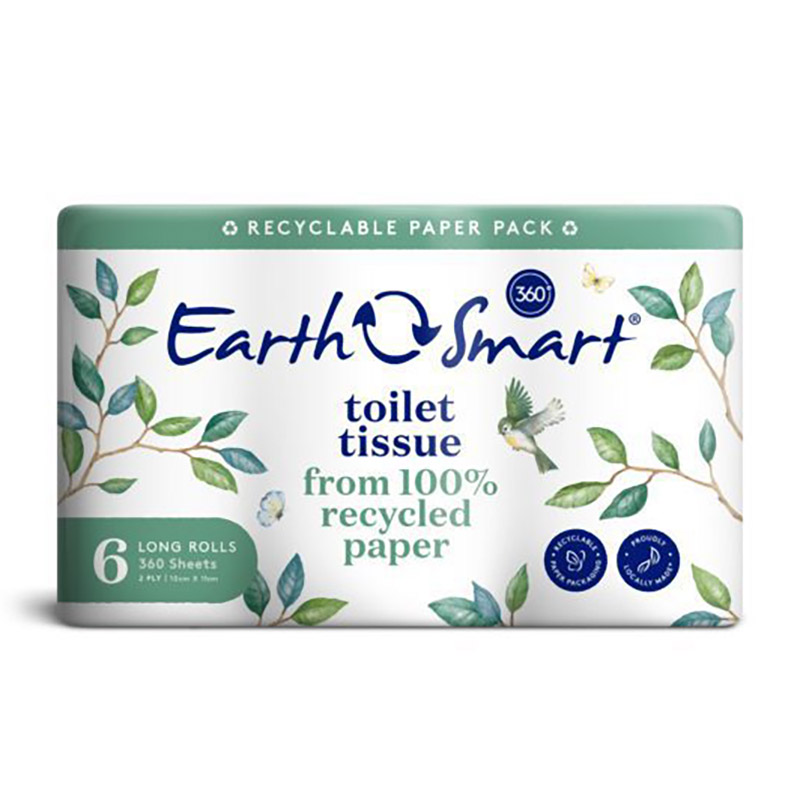 Cottonsoft EarthSmart 2ply Recycled Toilet Tissue.