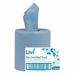 Livi Essentials Blue Centrefeed Towel 2 Ply 180m