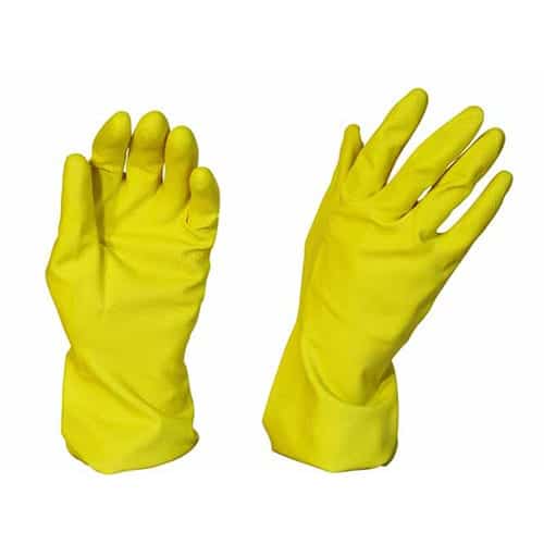 Pomona Yellow Silver Lined Rubber Glove - RapidClean NZ