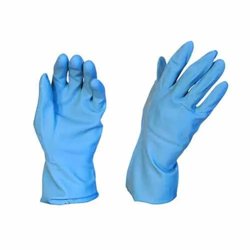Pomona Blue Silver Lined Rubber Glove