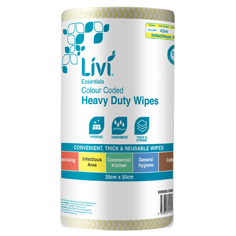 Livi Colour Coded Commercial Wipes