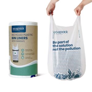 Ecopack 27L M Recycled Plastic Bin Liner with Handles