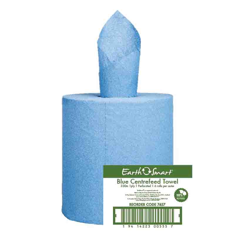 Earthsmart Recycled Blue Centrefeed Towel