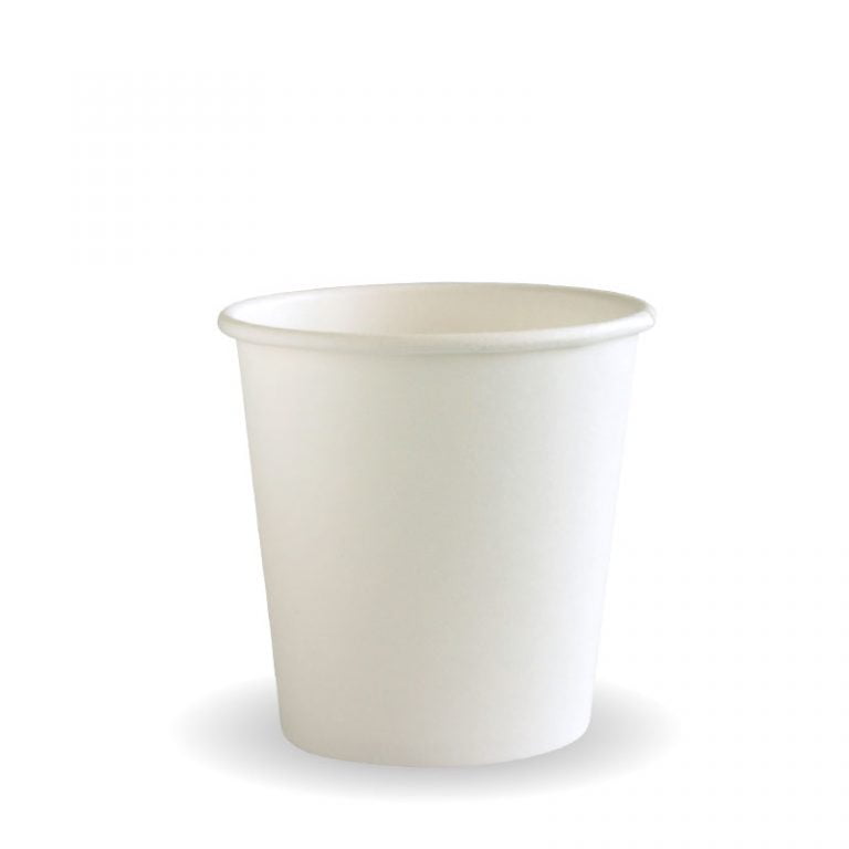 BioPak White Single Wall Hot Cups