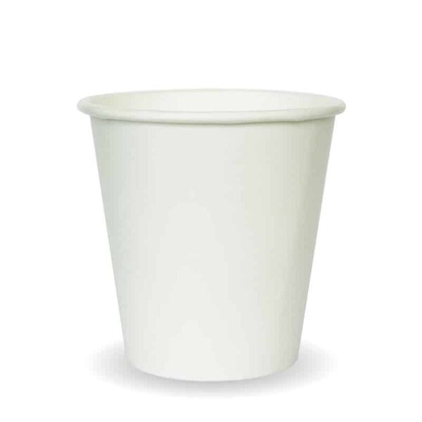 BioPak White Single Wall Hot Cups