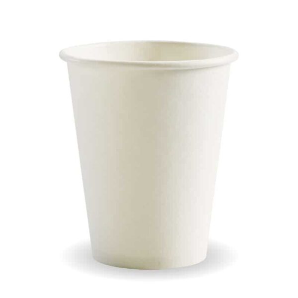 BioPak White Single Wall Hot Cups
