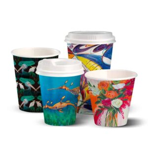 BioPak Art Series Single Wall Hot Cups