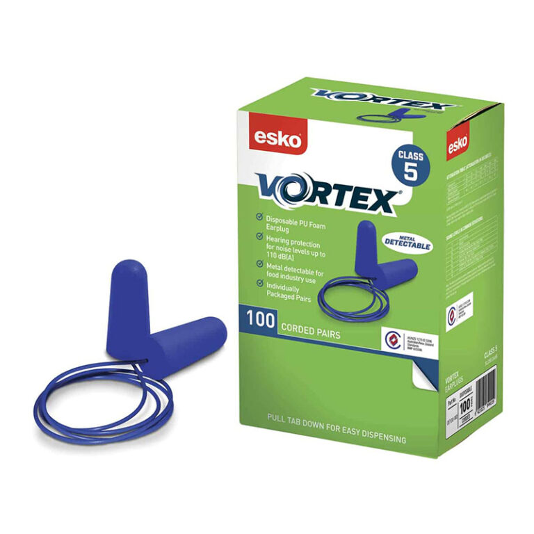 Esko Vortex Earplugs Blue Metal Detectable