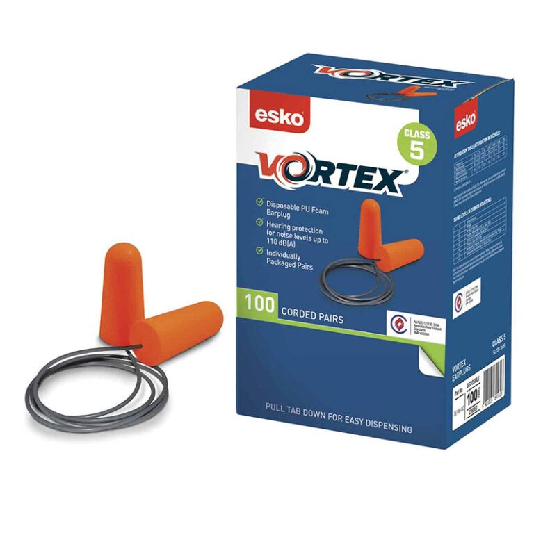 Esko Vortex Orange Corded Earplugs 