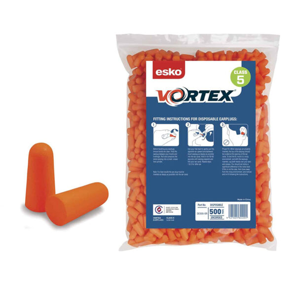 Esko Vortex Earplugs Orange Uncorded Refill