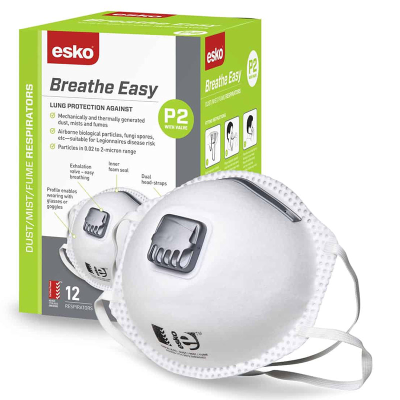 Esko Breathe Easy P2 Valved Mask