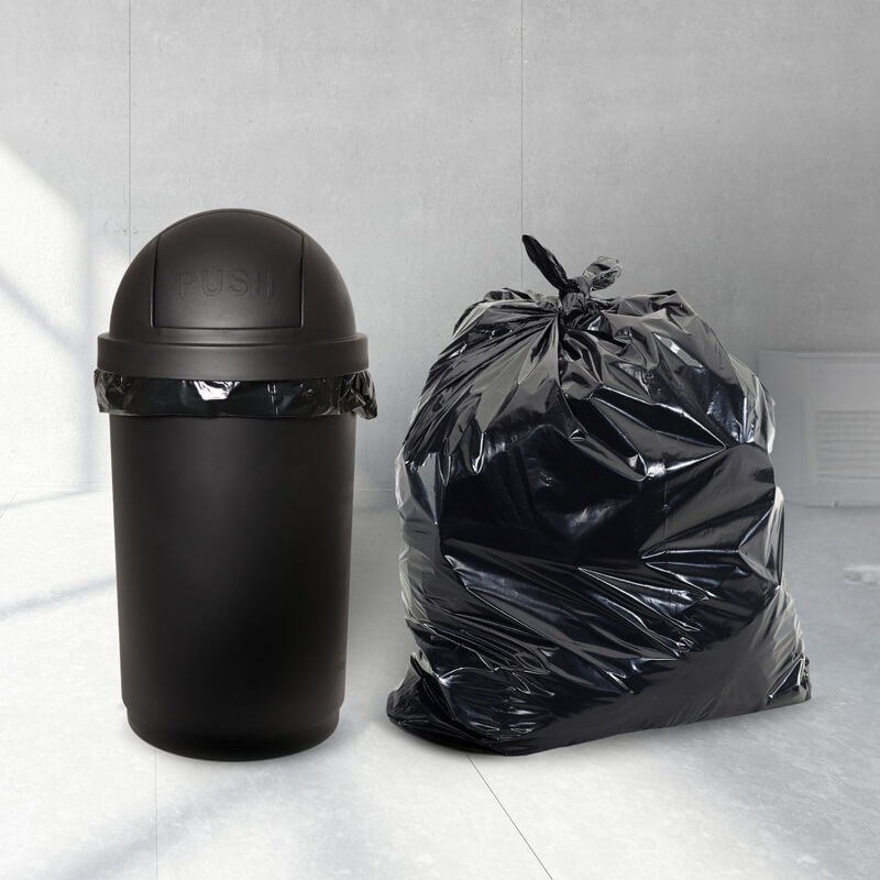 Ecopack 65L Recycled Plastic Garbage Bin Liners with 40mm Tear Top - Image 7