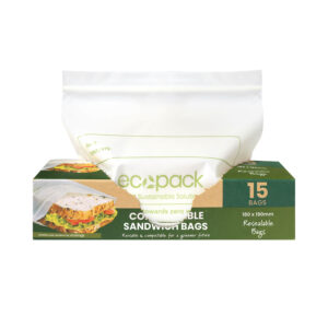 Ecopack Compostable Resealable Sandwich Bags