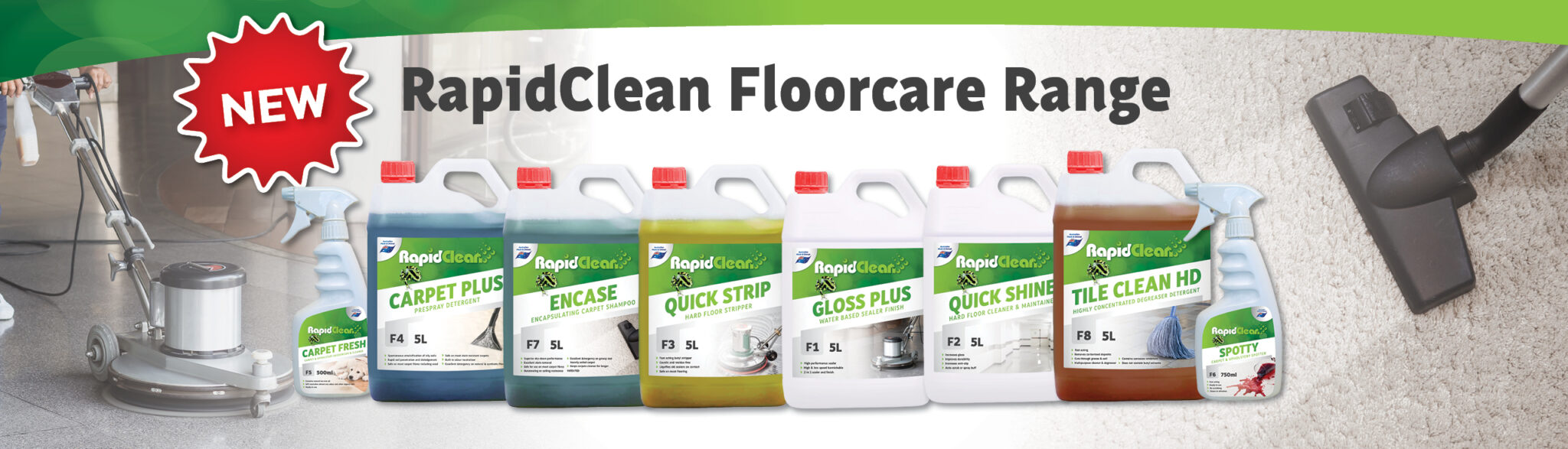 New Rapidclean Floorcare Range Rapidclean Nz