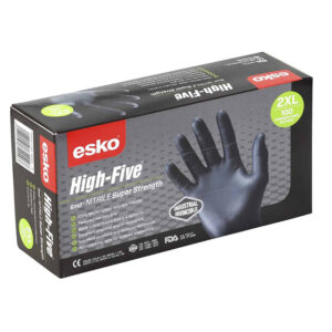 Esko High Five Industrial Black Nitrile Glove