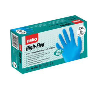 Esko High Five High-Risk Blue Nitrile Gloves