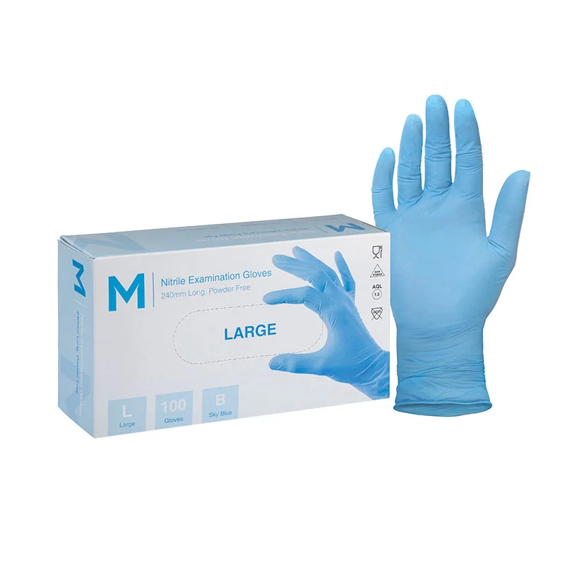 Matthews Nitrile Examination Gloves Powder Free Blue