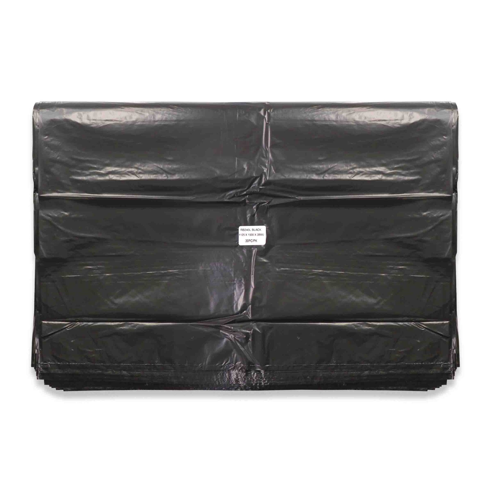 NZ Made Black Rubbish Bags 240L RapidClean NZ