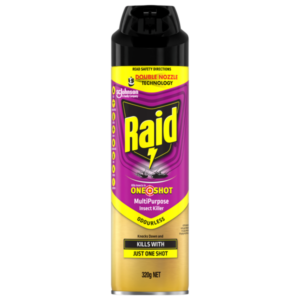 Raid One Shot Double Nozzle Multipurpose Insect Killer Odourless 320G