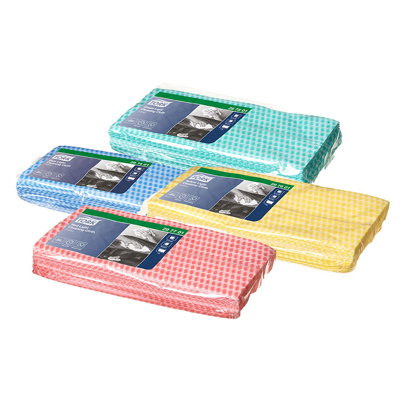 Tork Colour Coded Cloths are strong, absorbent and low linting. This high performance cloth are colour coded to help prevent cross contamination.